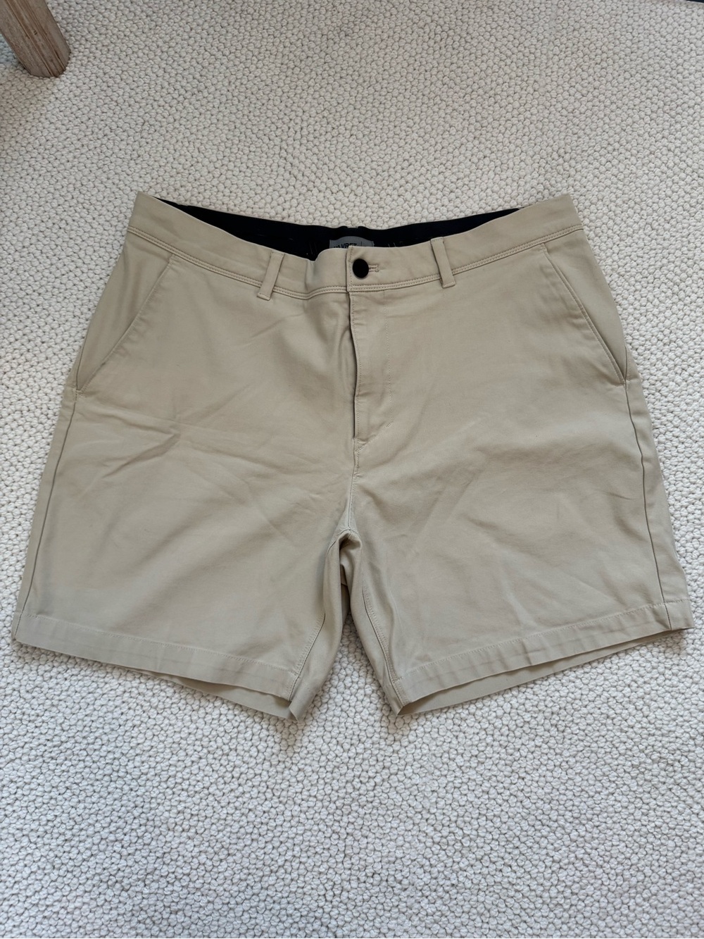 Men's VRST Khaki Beige Casual Stretch Golf Shorts
